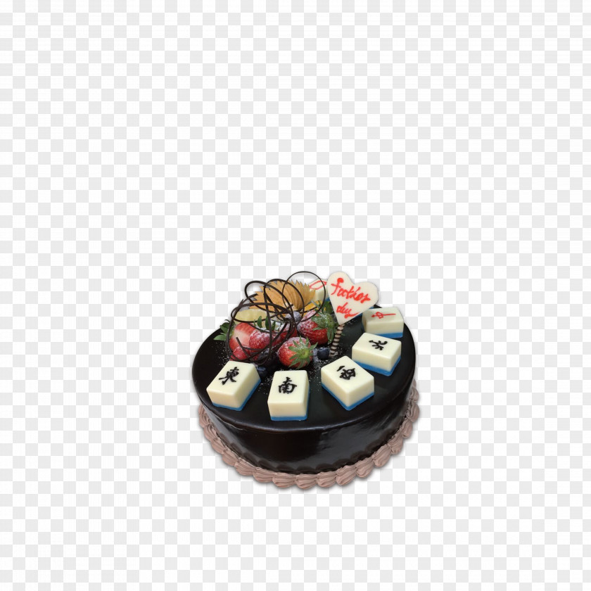 Chocolate Cake Mahjong Birthday PNG