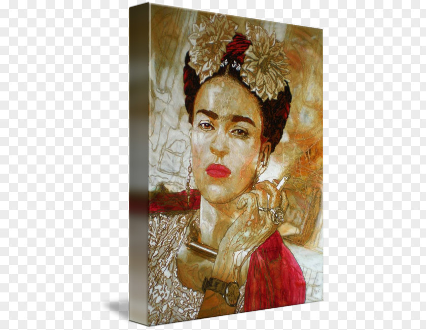 Frida Kahlo Portrait Gallery Wrap Modern Art Canvas North American X-15 PNG