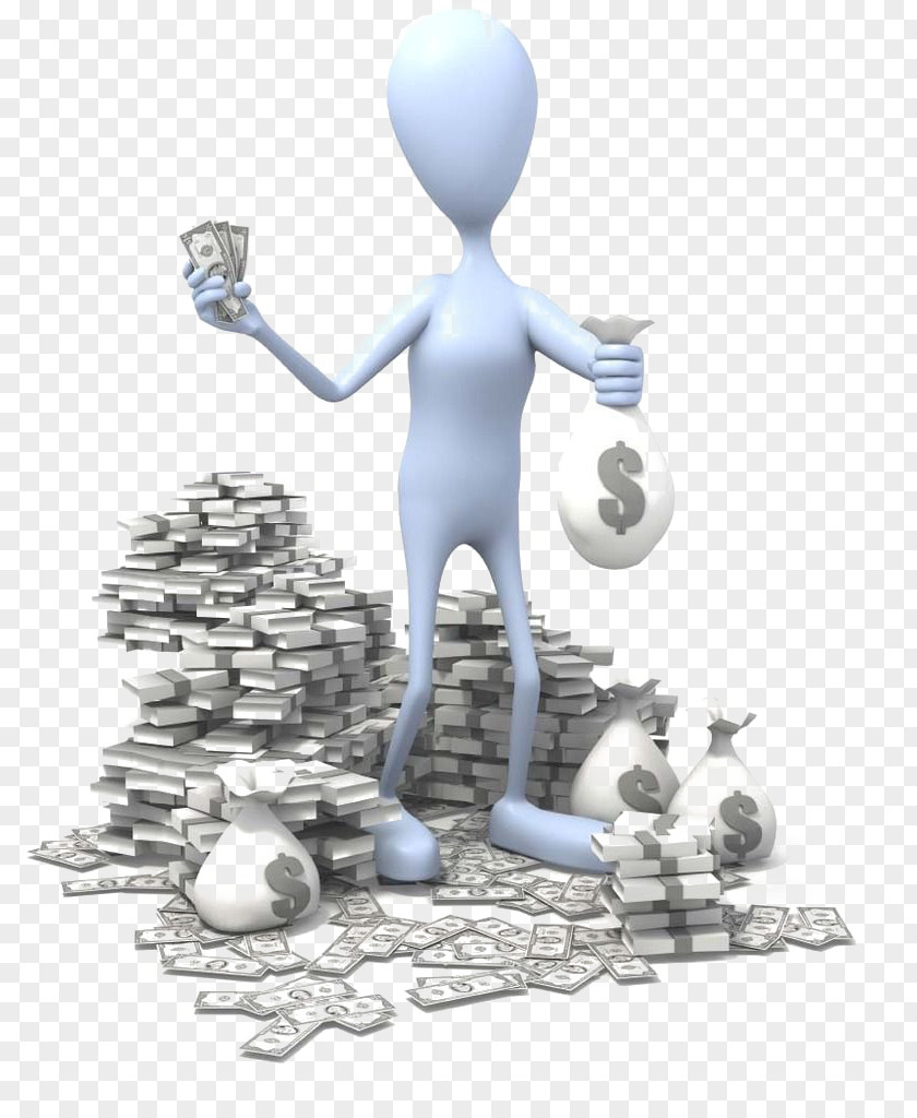 He Stood On A Pile Of Money Inside White 3D Villain Computer Graphics PNG