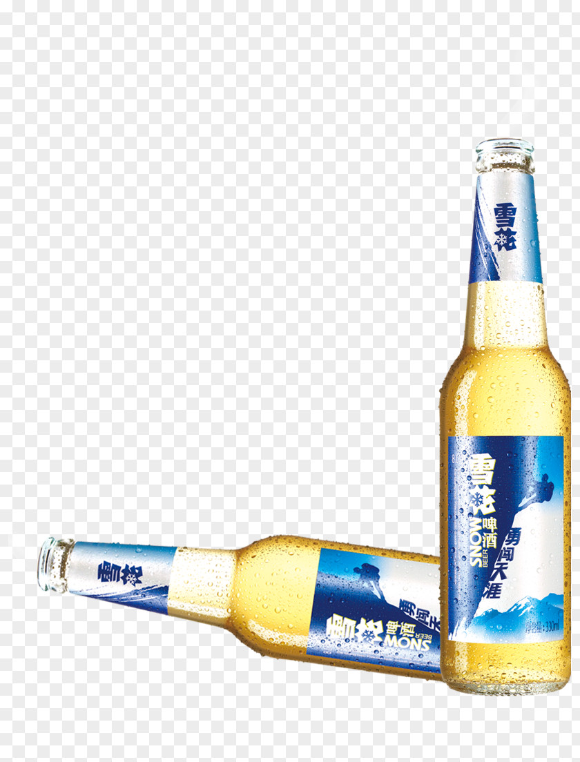 Snow Beer Bottle PNG