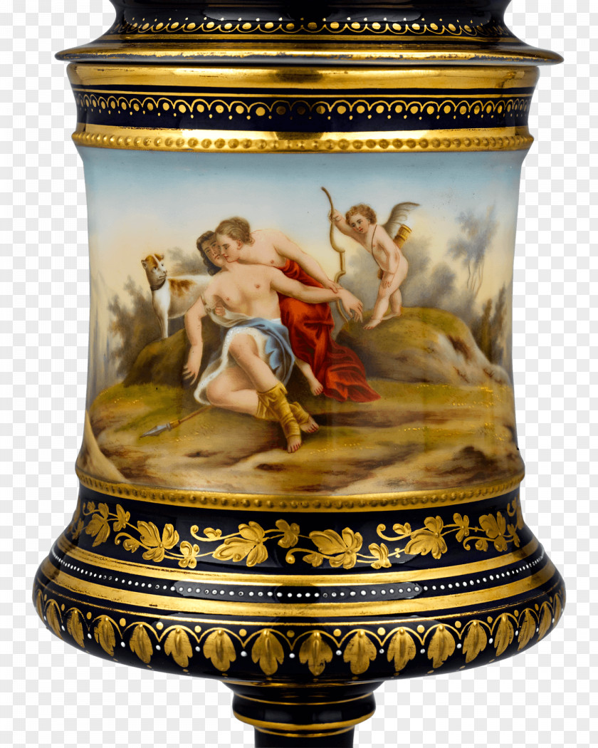 Vase Porcelain Antique Vienna Urn PNG