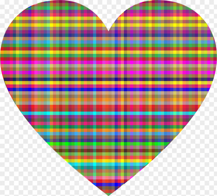 Checkered Heart Love Clip Art PNG