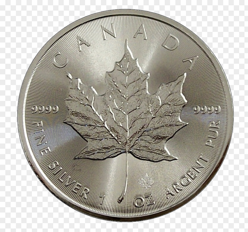Fresh Leaves Coin Silver Ounce Metal Canada PNG