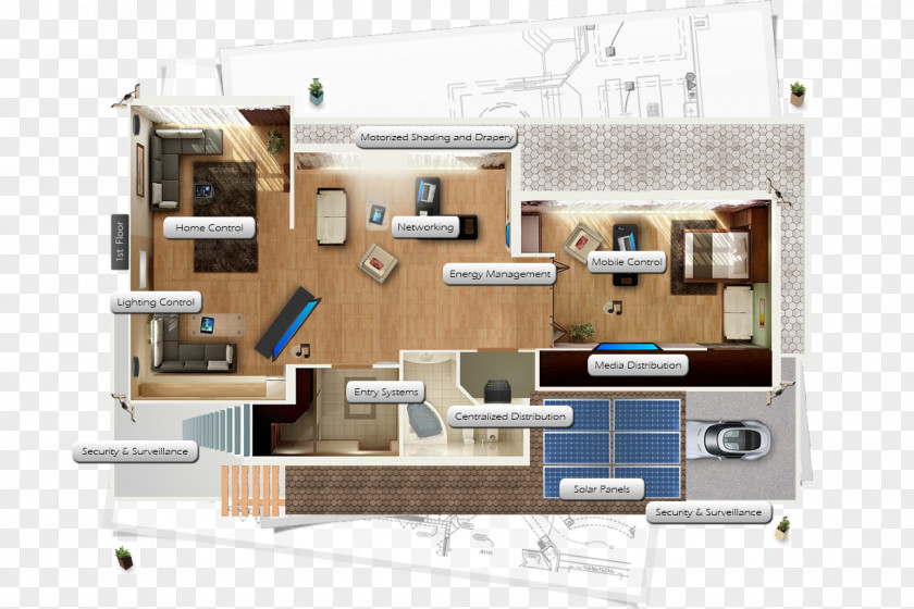 Home Automation Kits Floor Plan House Apartment PNG