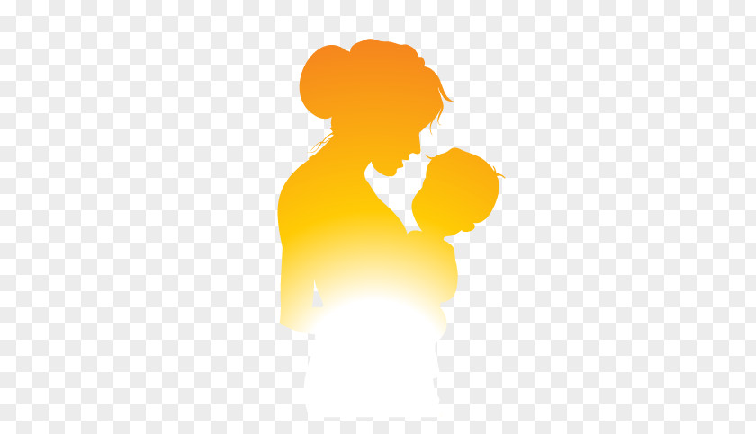 Mother And Child Silhouette Figures PNG