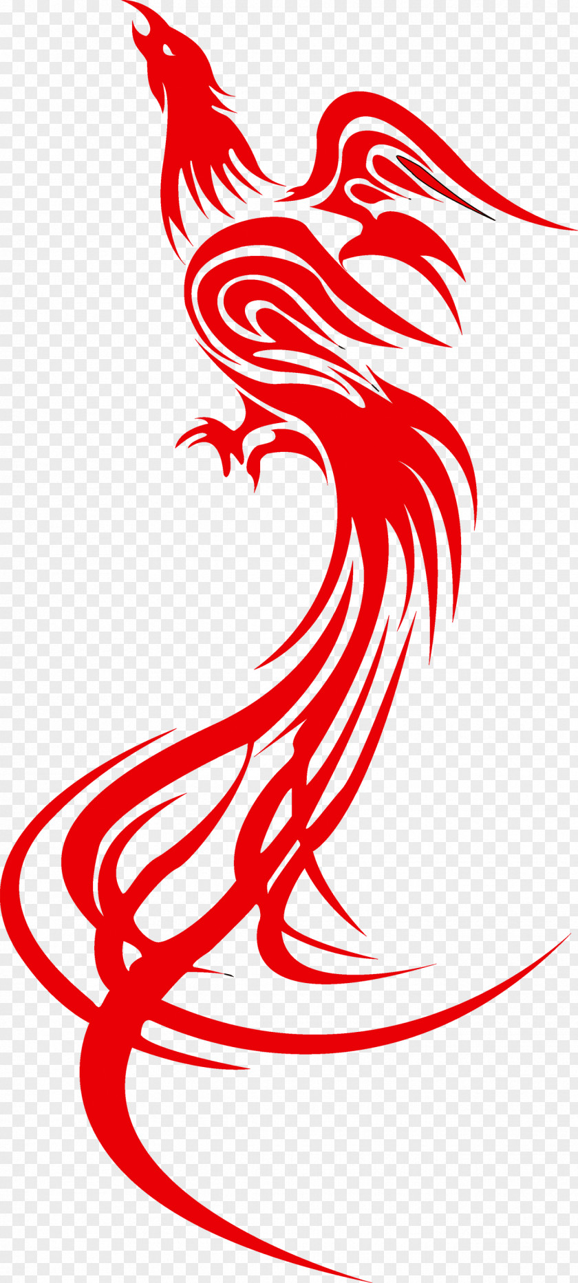 Phoenix Silhouette China Papercutting PNG