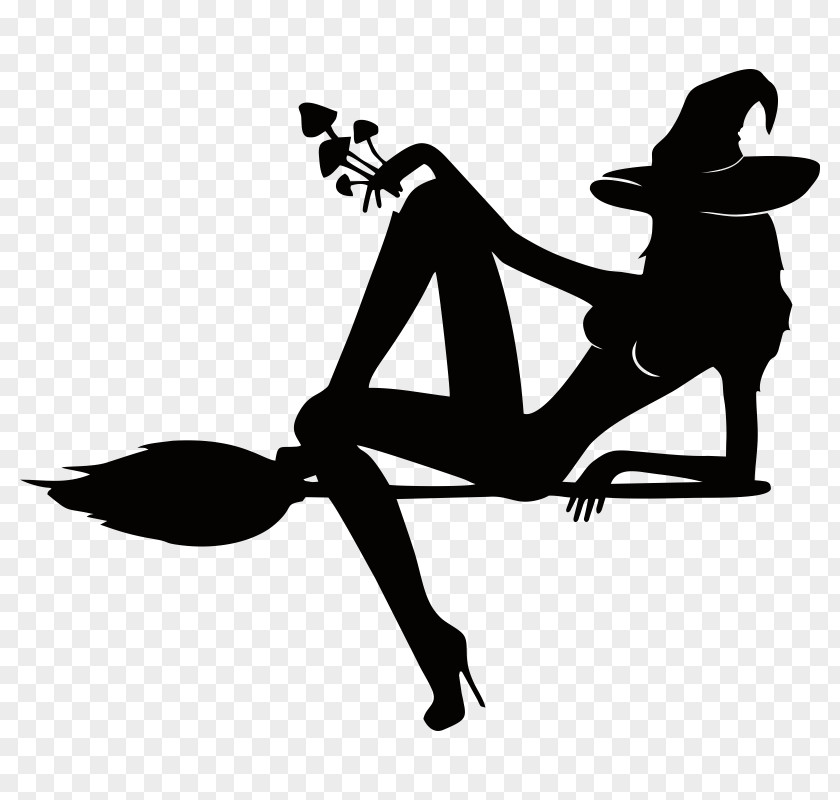 Silhouette Witchcraft Clip Art PNG