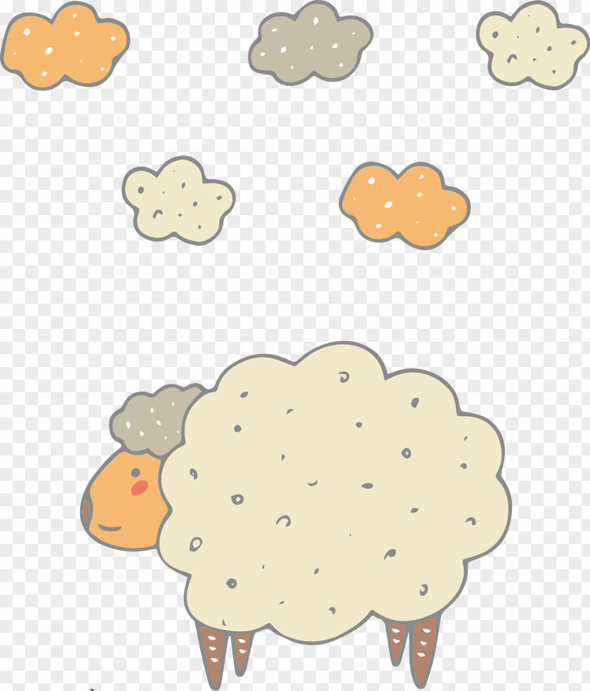 Hand-painted Sheep Cartoon PNG