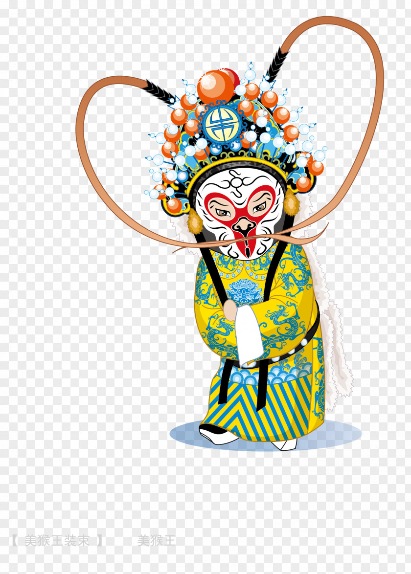 Version Vector Cartoon Characters Opera Sun Wukong Beijing Peking Chinese PNG