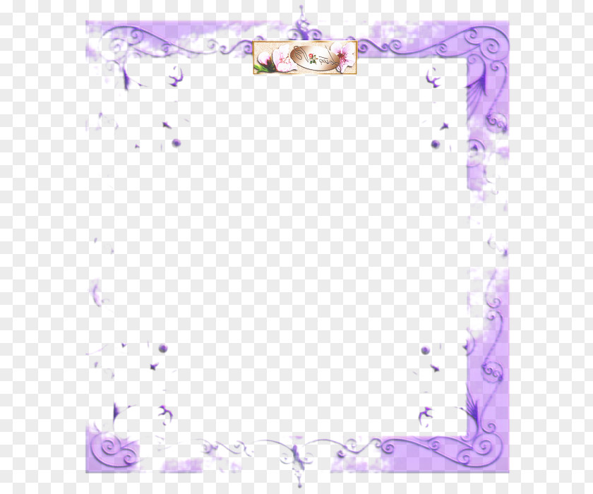 Rectangle Violet Flower Background Frame PNG