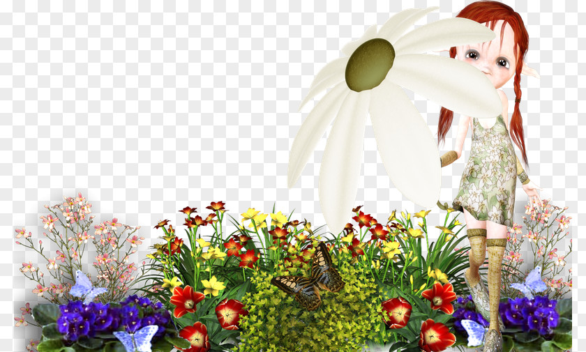 Summer Garden Flowers Clip Art Image Desktop Wallpaper Flower PNG