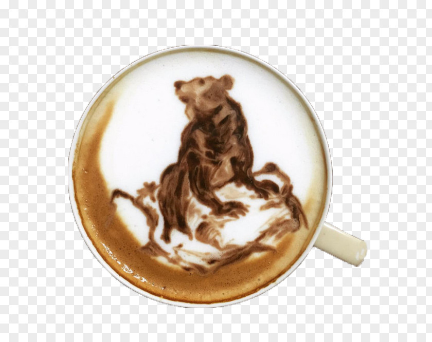 The Bear's Coffee On Stone Latte Cappuccino Cafe Milk PNG