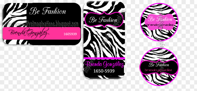 Zebra Business Cards Horse Animal Print White PNG