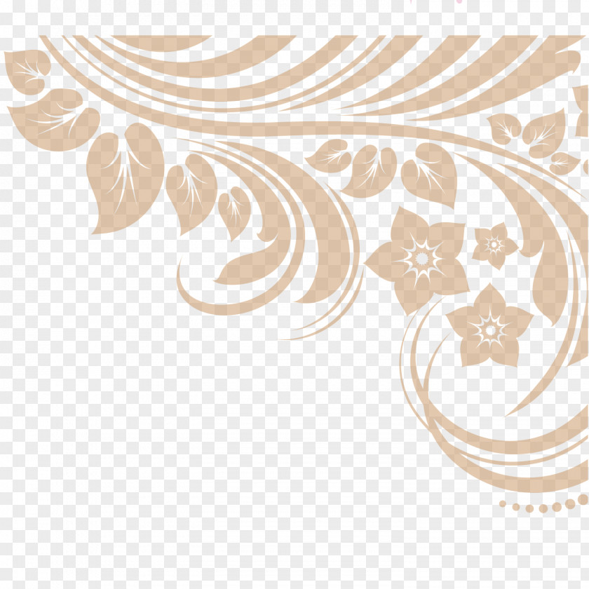 Coffee Color Winding Flower Rat Vector Material Euclidean Computer File PNG