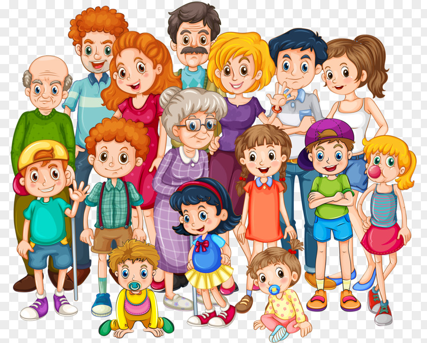 Family Cartoon Extended Clip Art PNG