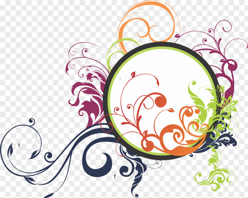 Line Pattern Floral Design Graphic Clip Art PNG