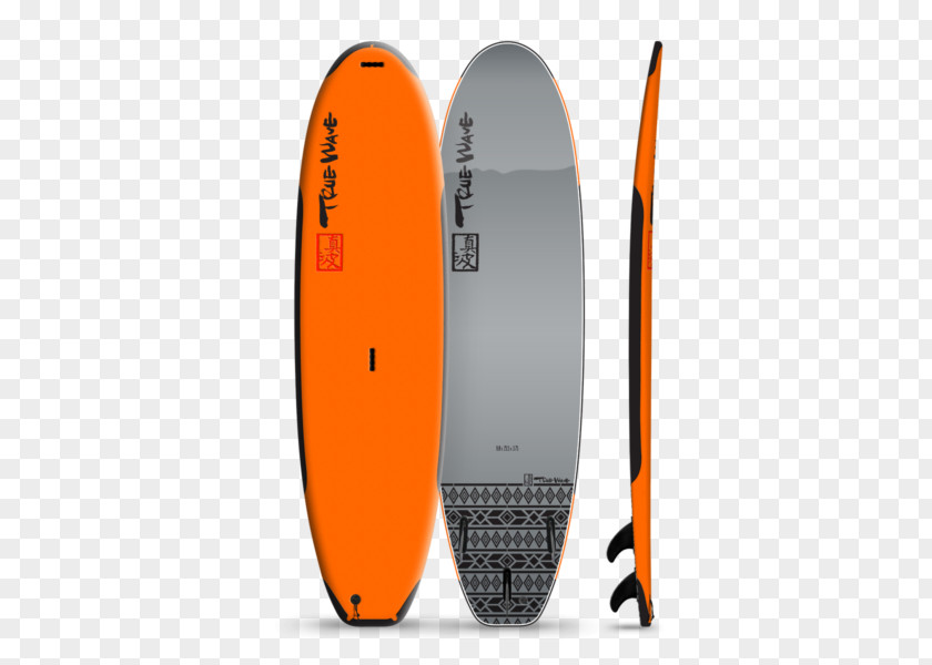 Orange Wave Surfboard Surfing Softboard Standup Paddleboarding Boardleash PNG