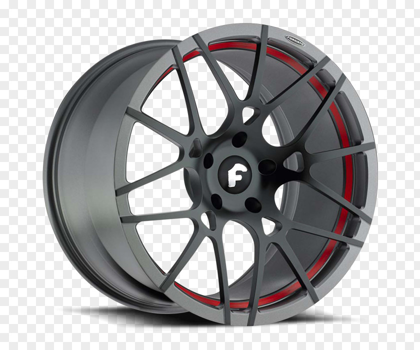 Red Silk Strip Alloy Wheel Forgiato Tire Rim PNG
