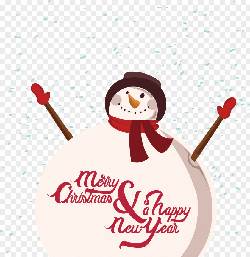 Snowman Vector New Year Poster Christmas Tree PNG