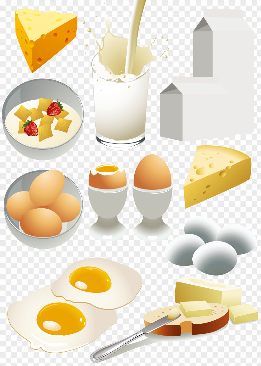 Milk Bread Series Breakfast Dairy Product Food Clip Art PNG