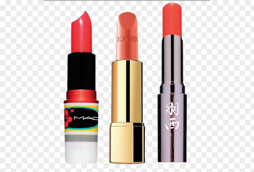 Three Brands Of Lipstick Cosmetics Lip Gloss PNG
