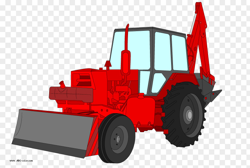 Tractor Excavator Drawing Coloring Book Clip Art PNG