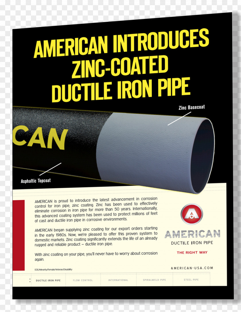 Design Ductile Iron Pipe Cast Advertising PNG