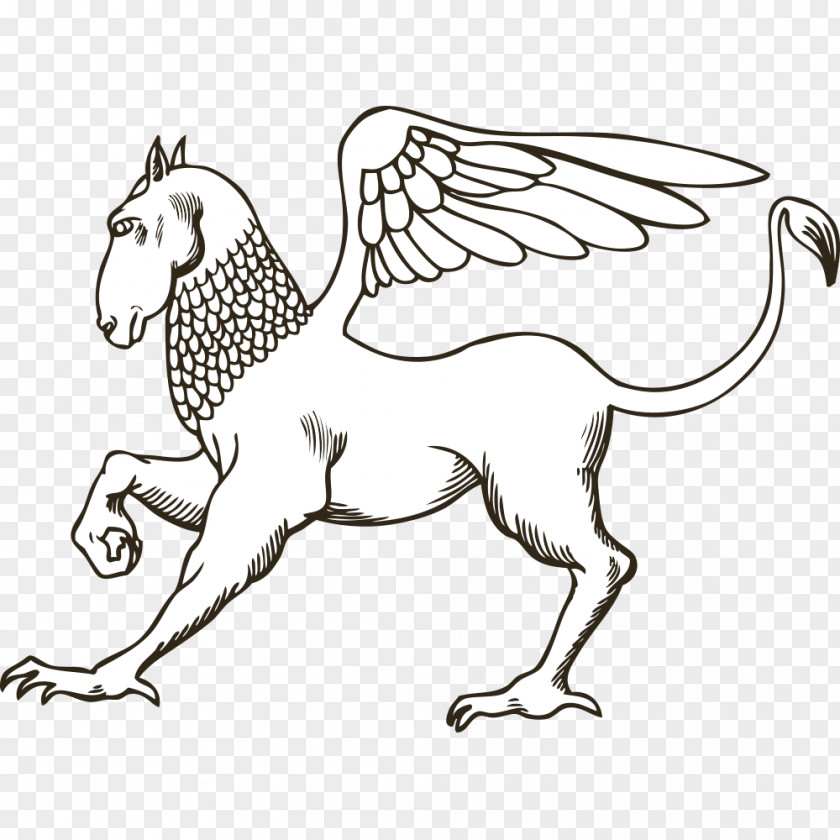 Hand Painted Pegasus Illustration PNG