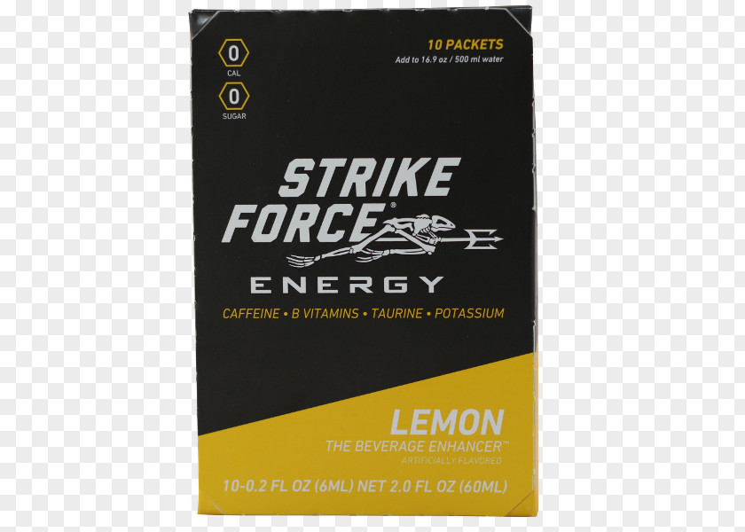 Lemon Cocktail Strike Force 10 Energy Brand Font PNG