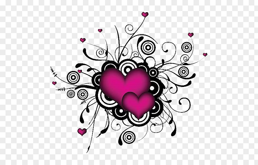 Valentine Heart Vector Graphics Floral Design Illustration Image PNG