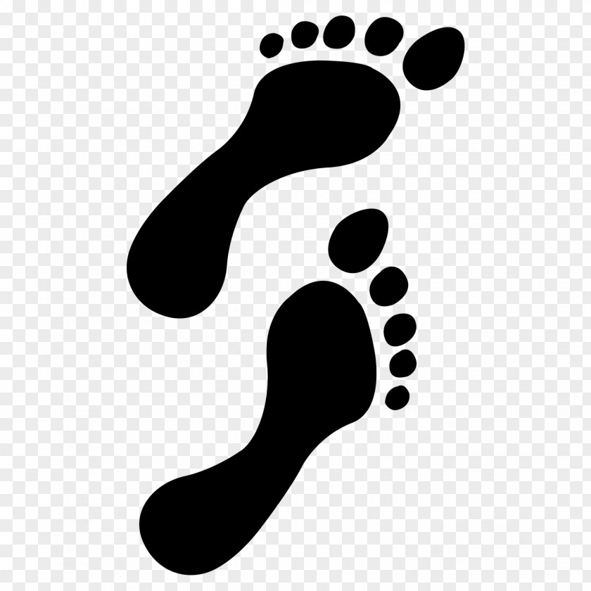 Drawing Footprint Black And White Clip Art PNG