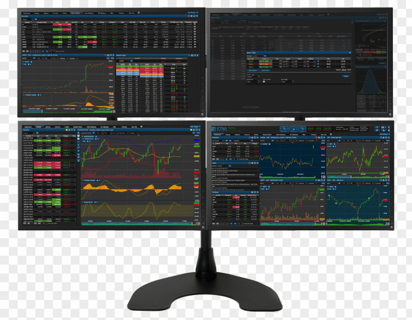 News Browsing Options Spread Trader Computer Monitors Broker PNG
