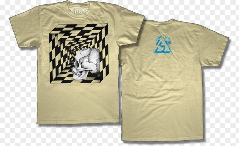 T-shirt White Skull Sleeve PNG