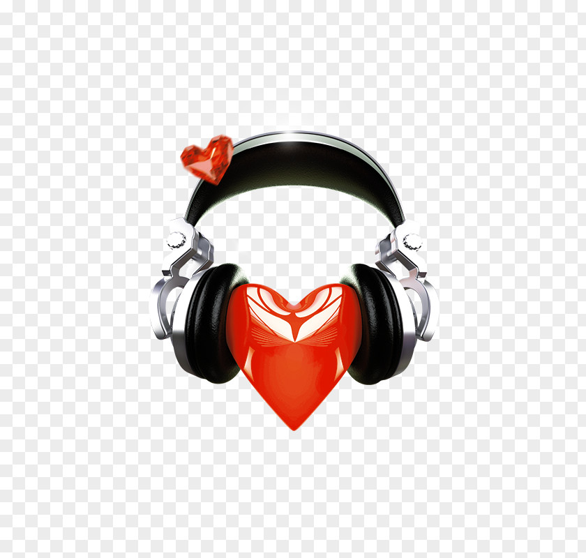 Creative Headphones Free Love Matting Royalty-free Disc Jockey Illustration PNG