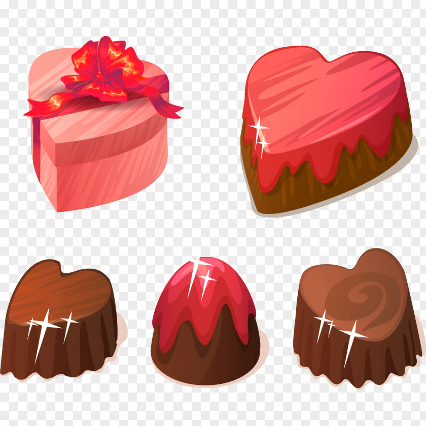 Exquisite Chocolate Candy Love Bonbon Dessert PNG