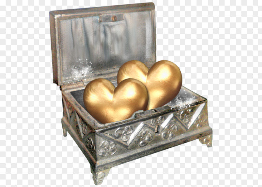 Golden Heart Loading Boxes Gold PNG