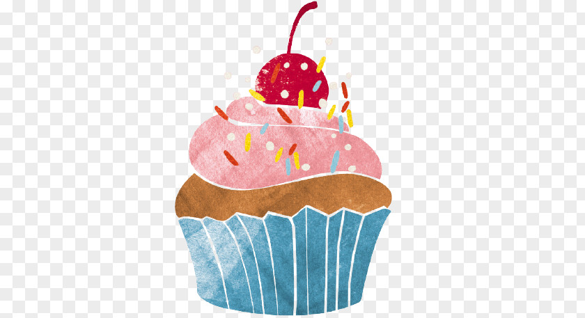 Hand-painted Strawberry Chocolate Cherry Cake Cupcake Muffin Dessert PNG