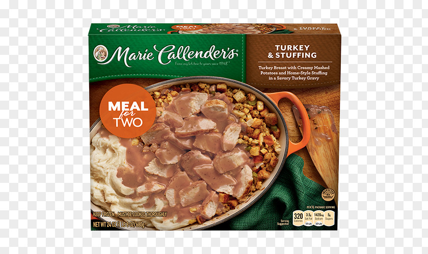 Roast Dinner Stuffing Gravy Marie Callender's Turkey Meat Food PNG