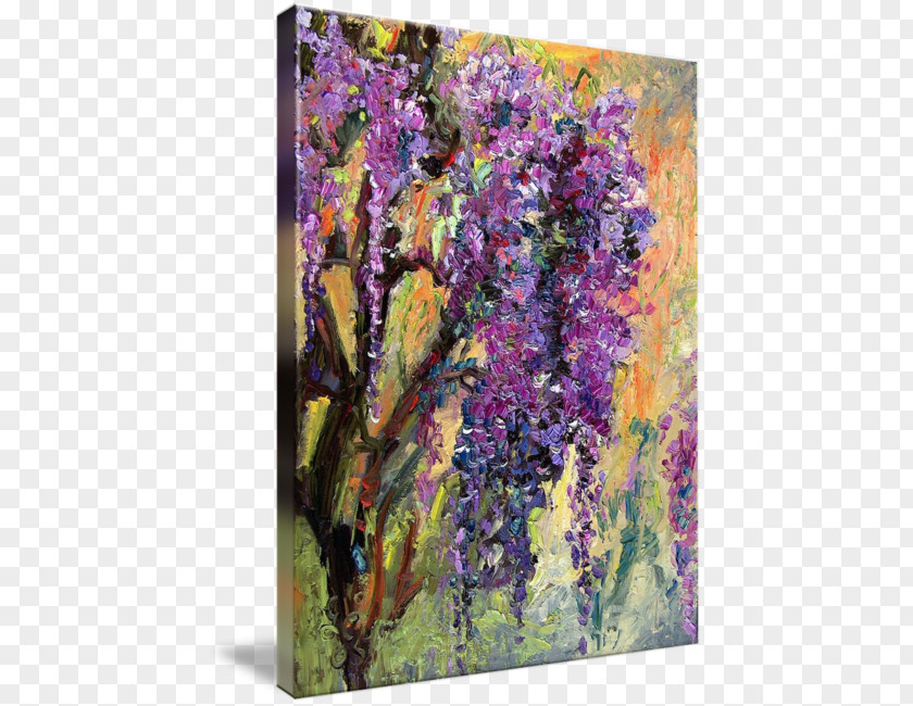 Watercolor Wisteria Acrylic Paint Oil Painting PNG