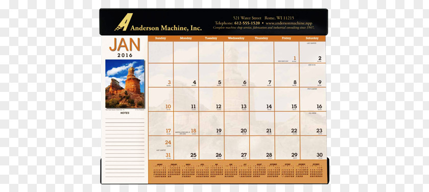 Calendar Desk Pad Catalog Printing PNG