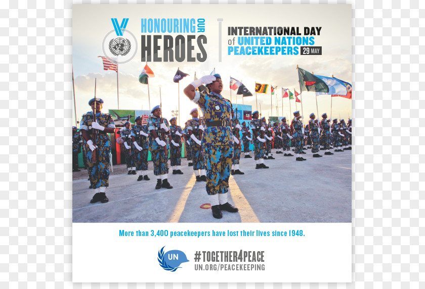 Day Of Un Peacekeepers Infantry Poster PNG
