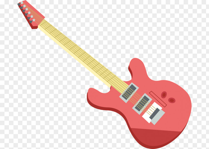 Pink Electronic Musical Instrument Guitar PNG