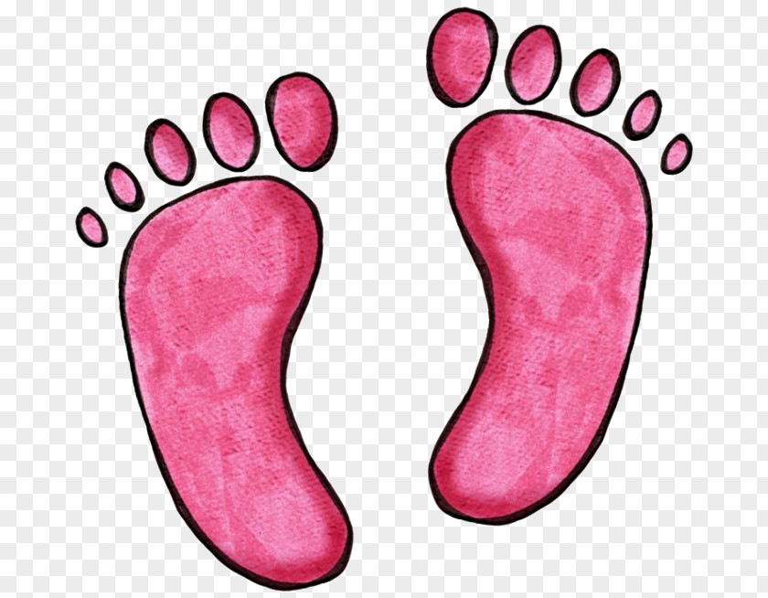 Pink Watercolor Footprints Microsoft Paint Cuteness PNG
