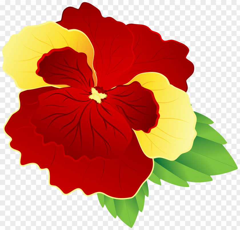 Red And Yellow Pansy Clipart Image Flower Clip Art PNG
