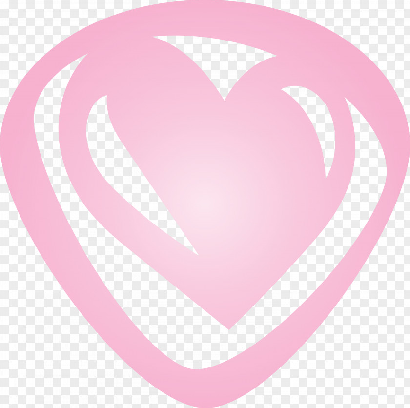 Pink M Font Heart M-095 PNG