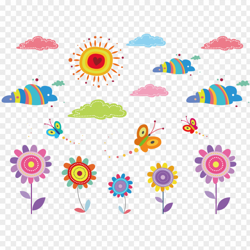 Weather Flowers Vector Material Drawing Floral Design Nature PNG