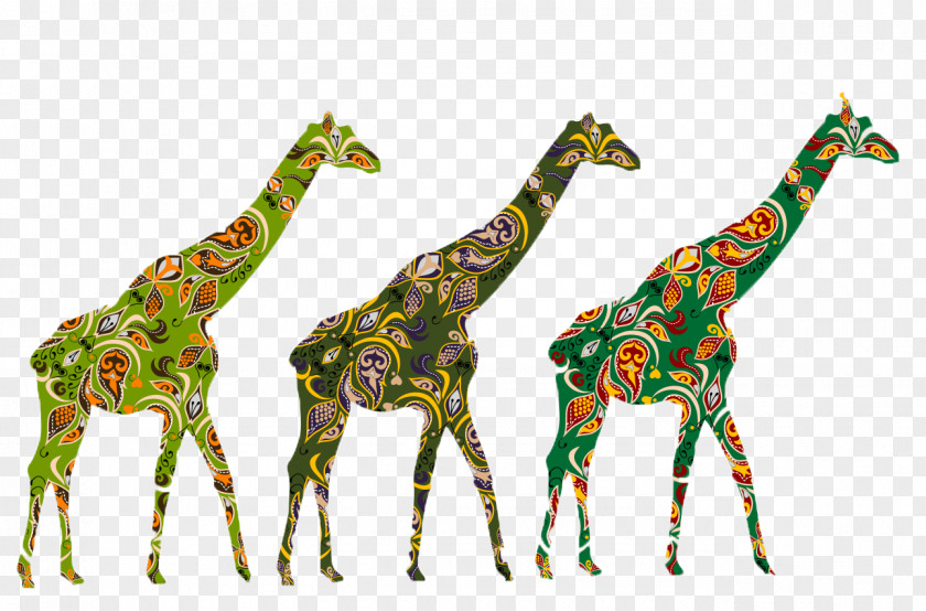 Painted Giraffe Painting Clip Art PNG