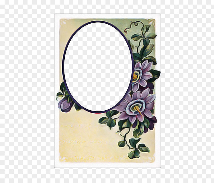 Picture Frame Wildflower Circle Background PNG