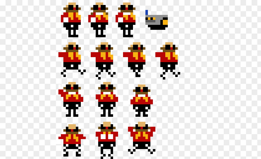 Robot Doctor Eggman Sonic The Hedgehog 2 Mania 8-bit PNG