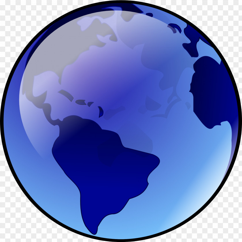 Blue Earth Globe Clip Art PNG
